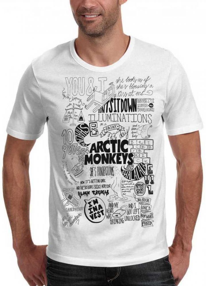 camiseta arctic monkeys masculina