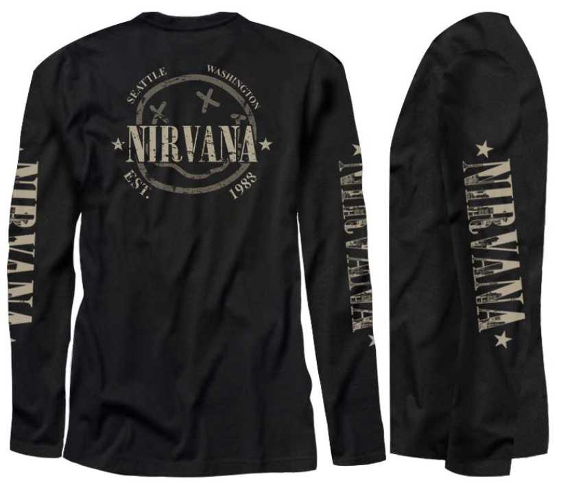 Camisa manga longa nirvana clearance