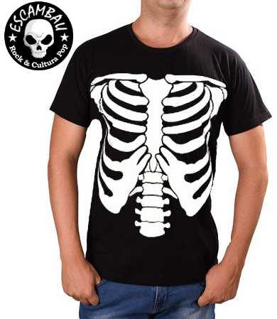 camiseta esqueleto